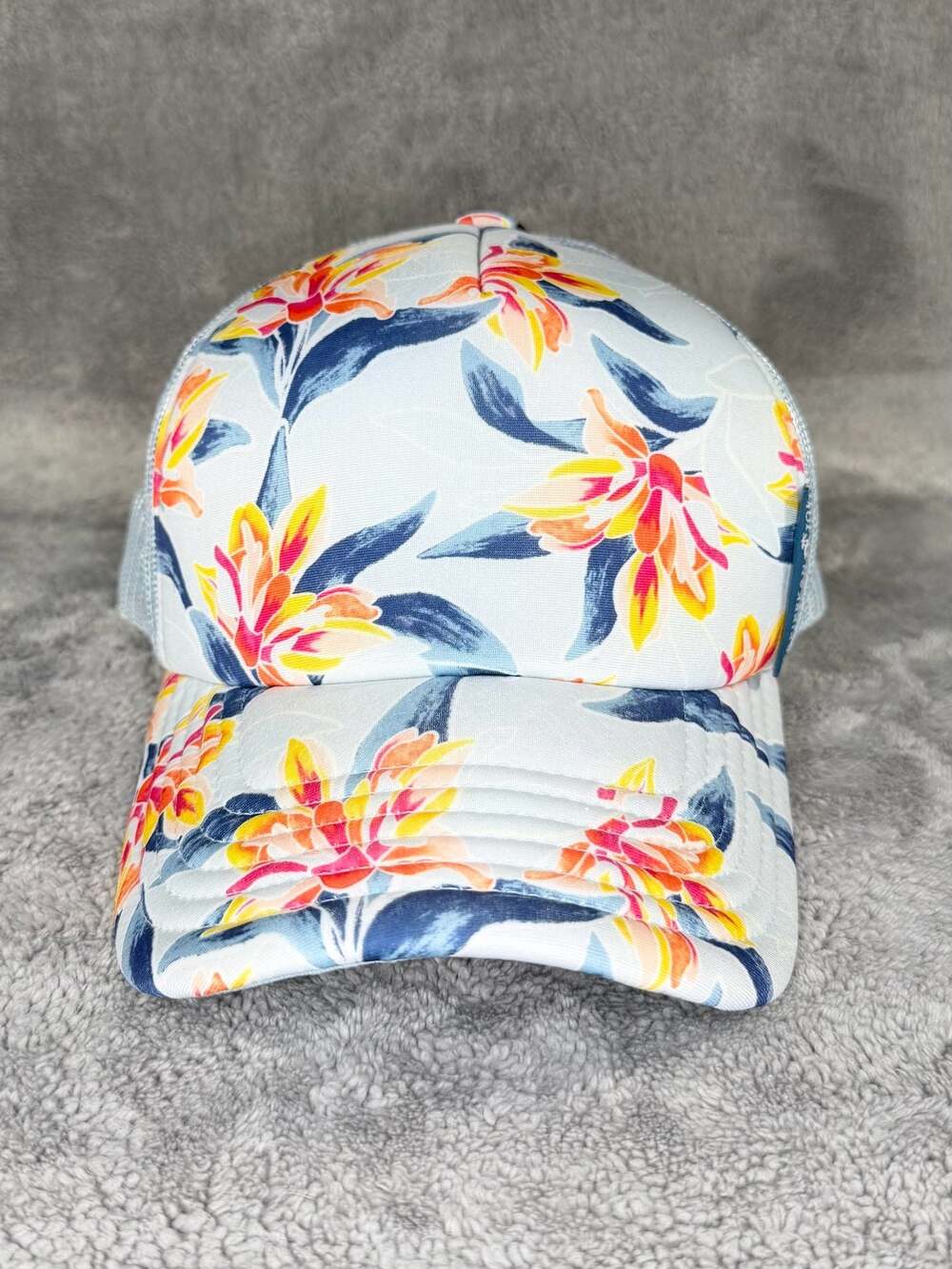 Caribbean Joe Floral Print Trucker Hat Cap, NWT